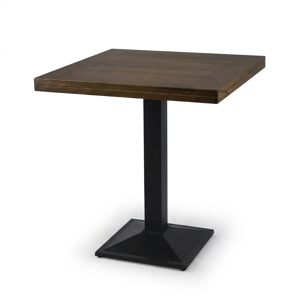 Bergen Dark – 70x70cm sto sa pločom od punog drveta