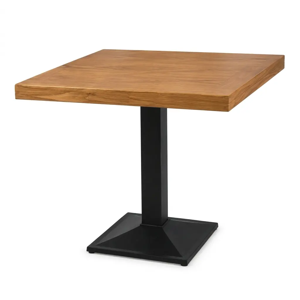 Bergen Oak – 70x70cm sto sa pločom od punog drveta